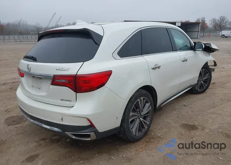 2017 Acura Mdx Technology Package z USA, uszkodzony, nr VIN 5FRYD4H52HB031406